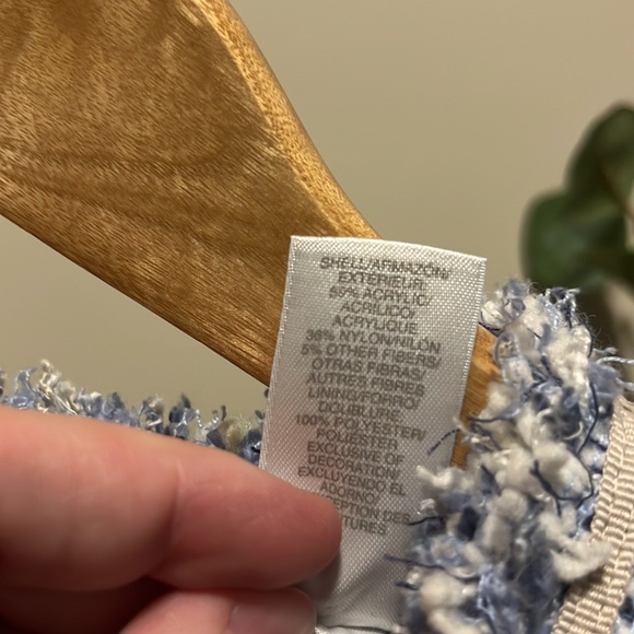 Emma James Blue Tweed Crop Blazer - Picture 3 of 4